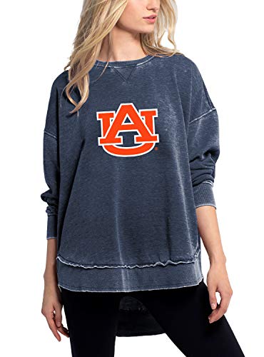 chicka-d NCAA Auburn Tigers Womens Burnout Campus Pullover, Ink, Medium