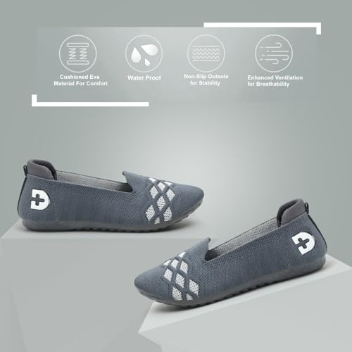 Image of DOCTOR HEALTH SUPER SOFT Women's Lightweight Running & Walking Shoes | Breathable Knit Slip-On Sneakers with Memory Foam Cushion | Flexible, Soft Everyday Comfort Footwear for Ladies & Girls