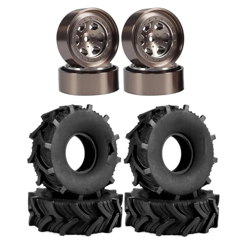 RC�^�C�� For TRX4M For FCX24 SCX24 1.0 �C���`�S���^�C���z�C�[������ 62*20 �~�����[�g���}�b�h�^�C�� 1/18 RC �N���[���[�g���b�N�A�b�v�O���[�h�p(Brown)