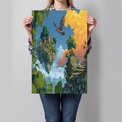 Paysage fantastiquemurale art toile de 70x100 cm sans cadre