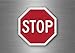 Akachafactory Autocollant Sticker signalisation Signe Stop Routier Symbole Panneau USA Vintage