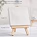 ARTEZA Small Canvases with Easels, 4 x 4 Inches, Pack of 14, Blank White Stretched Canvas for Acrylic, Oil and Gouache Painting