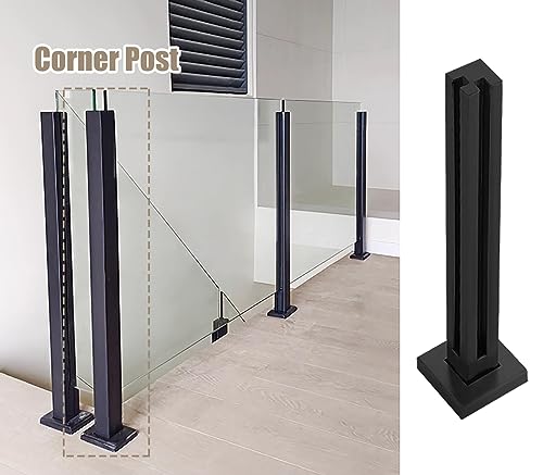 Poste de balaustre resistente con abrazadera y tornillos para terrazas y patios modernos 3
