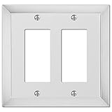 Amerelle 61RRCH Studio Style 2 Rocker-GFCI Wallplate, Chrome