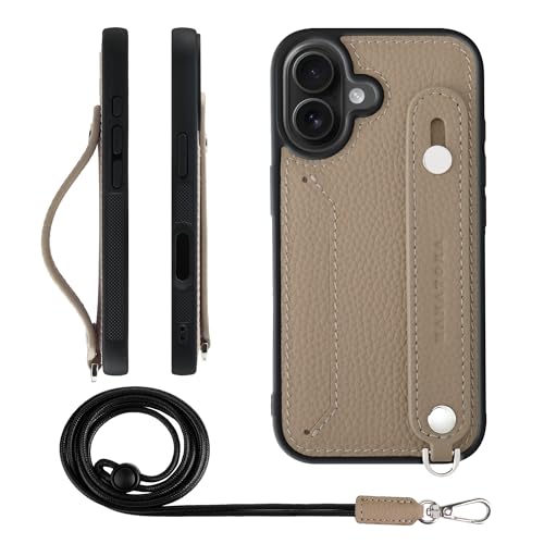 HANATORA for iPhone 17 �P�[�X �{�v �ϏՌ� �w�ʃx���g �X�g���b�v�����O �X�}�z�P�[�X �X�}�z �X�^���h�@�\ �l�b�N�X�g���b�v �t�� �J�[�h�|�P�b�g �V�������N���U�[ �M�t�g �O���[�W�� CGHGZ-17-Grege