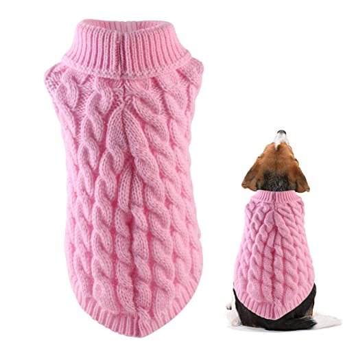 Suéter de gola rolê para animais de estimação, suéteres para cães pequenos - Casaco de inverno para