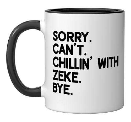 Taza de cerámica personalizada ZEKE negro/blanco miniatura 1