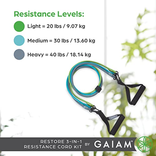 Gaiam 3-in-1 Resistance Tube Band Kit with Foam Handles — view 7
