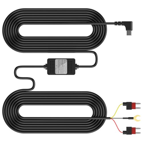 Câble dur USB type C dashcam adaptateur fusible kit alimentation 12V 5V