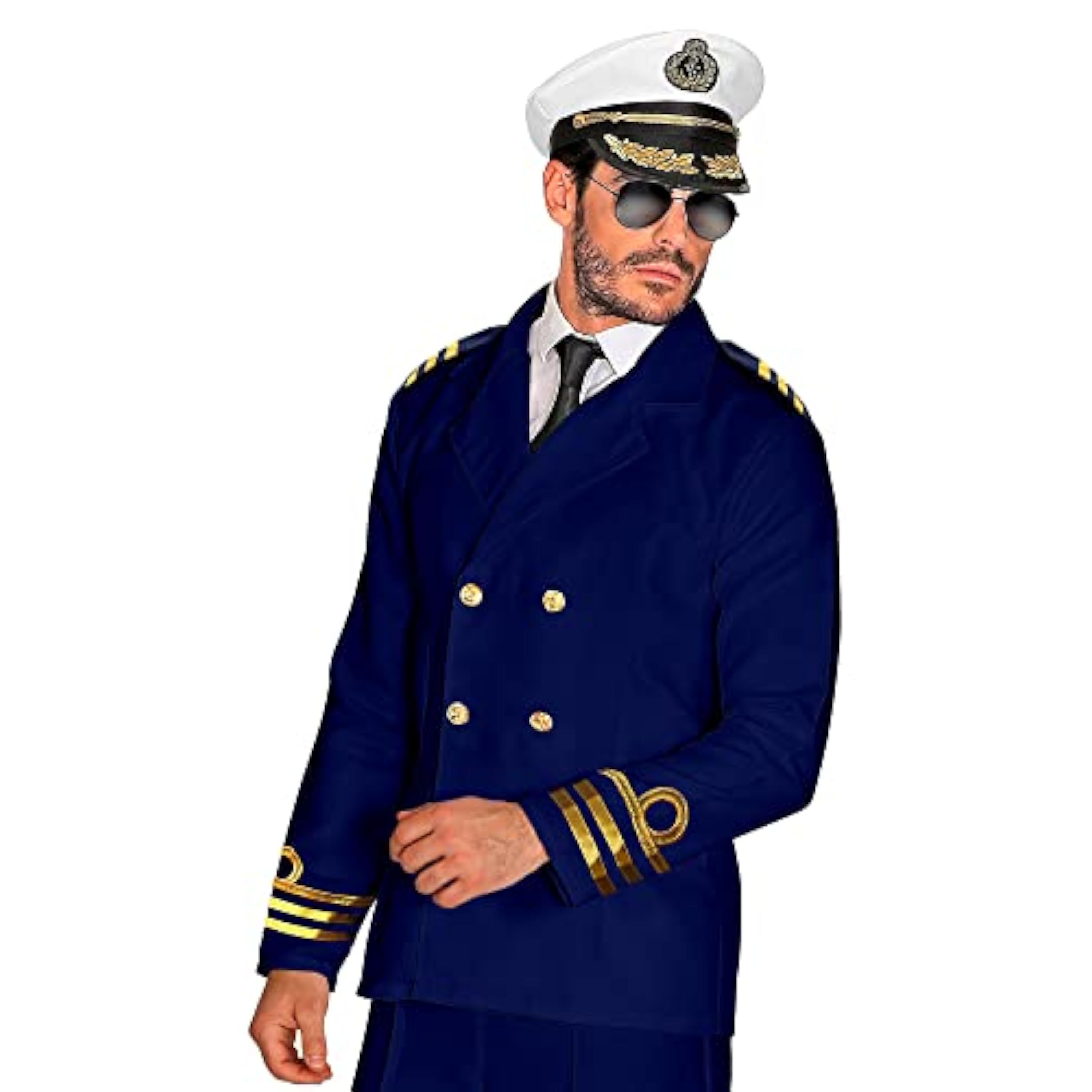 W WIDMANN MILANO Party Fashion - Disfraces chaqueta de capitán almirante, chaqueta, marinero, capitán, uniforme, disfraces
