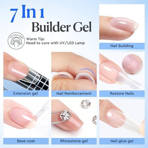Image of AzureBeauty 18ML 7-in-1 Clear Builder Gel, UV LED Cured