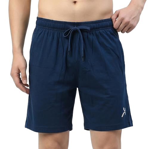 Image of Amul Comfy Men Ultra Soft Cotton-Rich Drawstring Lounge Shorts