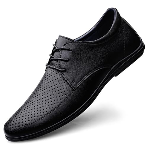 YZABEL Mens Oxfords Leather Dress Shoes Lace-Up Comfortable Non-Slip Dress Sneakers, Coiffeur Office Shoes Men Elegant Loafers Luxury Oxford Shoes for Men