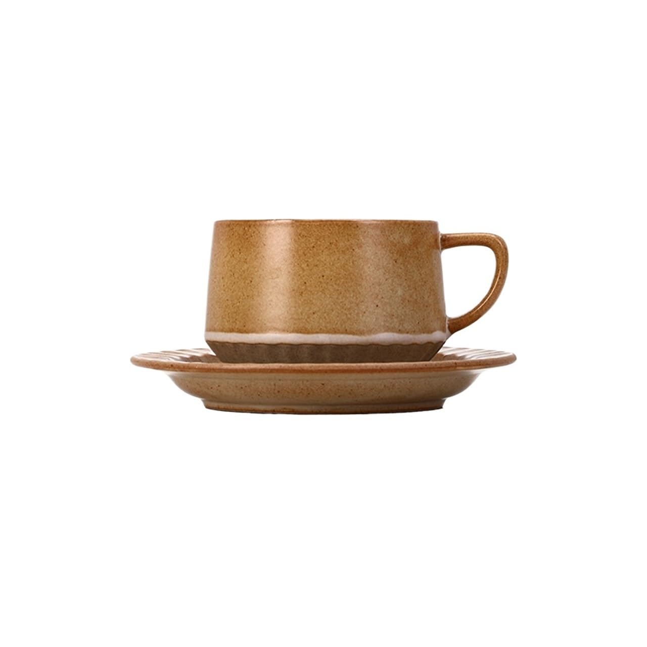 LIBANGRONG-888 Mugs Household Coffee Cup Milk Breakfast Restaurant Ceramic Commercial Mug with Saucer Set 300ml Milk Tea Cup