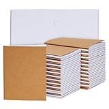 Paper Junkie 48-Pack Small Blank Notebooks Bulk - 4.25 x 5.5 in Brown Kraft Paper - Mini Journal Bulk Notebooks for Kid Sketching & Journaling