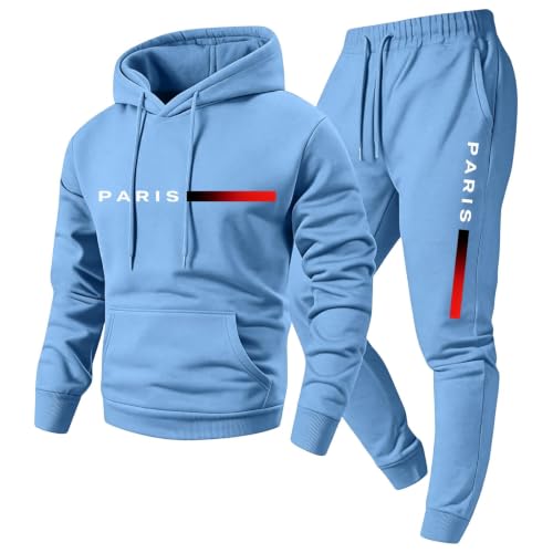 Sweat Suit for Men Baggy Hoodies Fleece Sweatpants Jogger 2 Piece Outfits - image 1