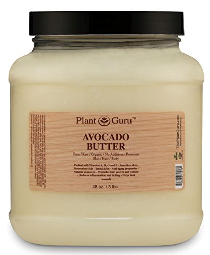 Avocado Body Butter 3 lb. 100% Pure Raw Fresh Natural Cold Pressed. Skin Hair Nail Moisturizer DIY Creams Balms Lotions Soaps.