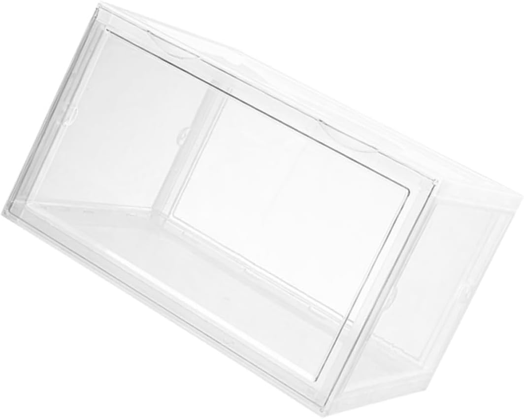 Shoe Storage Box with Magnetic Closure Stackable Dustproof Shoe Organizer Container for Home Closet Sturdy Plastic for Sneakers and Boots