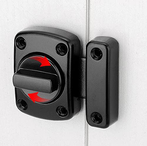 Sliding Door Lock Bar Barn Door Latch Hook-And-Eye Buckle Wooden Fence Door Lock Black Door Latch Lock Ship Window Lock Door Latches Internal #TOP1