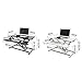 ntumLeap Standing Desk Height-Adjustable Desktop Converter Sit-Down Desktop Dual Monitor and Laptop Workstation for All Workstations,Black-One Size