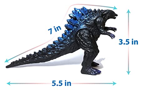 Ezfun Set Of 8 Godzilla Toys Movable Joint Birthday Kids 2019 Action Figures King Of The Monsters Burning Heisei Mecha Ghidorah Pack Plastic Mini Dinosaur Playsets Cake Toppers Package #TOP3