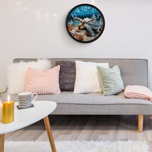 Horloge murale à piles avec chiffres grands lisibles sans bruit