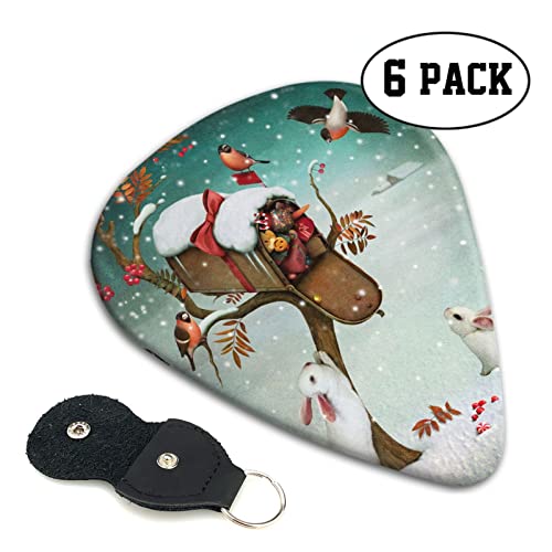 Christmas Rabbit Bunny Lot de 6 médiators pour guitare acoustique, guitare électrique, basse, ukulélé – fin, moyen et… - Les Beatles, Paul McCartney, John Lennon, RIngo Starr, George Harrison Christmas Rabbit Bunny Lot de 6 médiators pour guitare acoustique, guitare électrique, basse, ukulélé – fin, moyen et… – Image 3