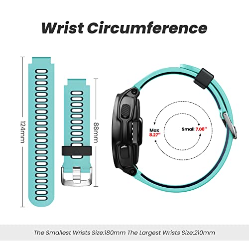 Notocity Silicone Watch Band Replacement Solft Silicone Strap Compatible Forerunner 230/220/235/620/ 630/ 735Xt/ Approach S20/ S5/ S6-Blue #TOP5