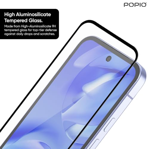 Image of POPIO Military-Grade Gorilla Tempered Glass For Google Pixel 9A | 9H Hardness, Edge-to-Edge, Bubble-Free