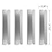 SHINESTAR Grill Heat Shield Plate Tent Replacement for Master Forge 1010037, 4-Pack 14 7/8 inch Stainless Steel Grill Replacement Parts, Barbecue Flame Tamer BBQ Burner Cover Heat Deflector(SS-HP020)