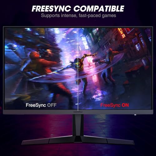 KOORUI 24 Inch Gaming Monitor, 165Hz, FHD 1080p, 1ms, IPS, Adaptive Sync, HDMI/DP, Tilt Adjustable, Eye Care, VESA Wall Mountable - 6