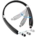 Wireless Bluetooth 4.1 Foldable Headsets, GRDE Retractable Headphones Neckband Style Sports Earphones Earbuds with Microphone, Compatible for Most Bluetooth Devices