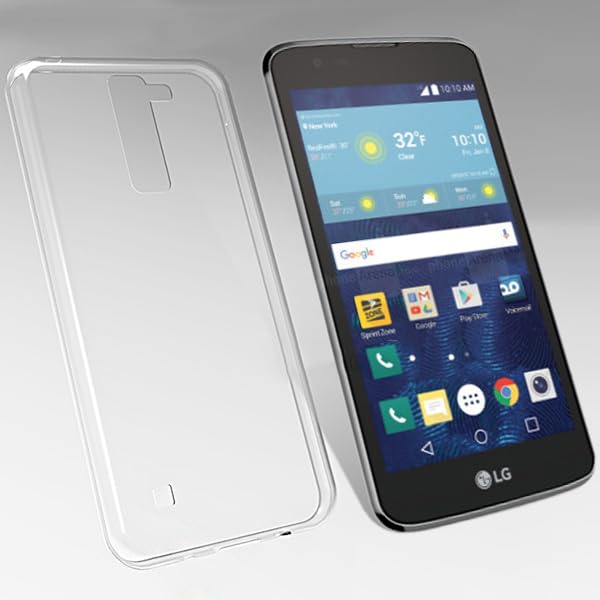 Natural Tactility Crystal Clear Full-Body Shockproof Back TPU Bumper Protective Silicone Cover Case Compatible with LG K7 Phone