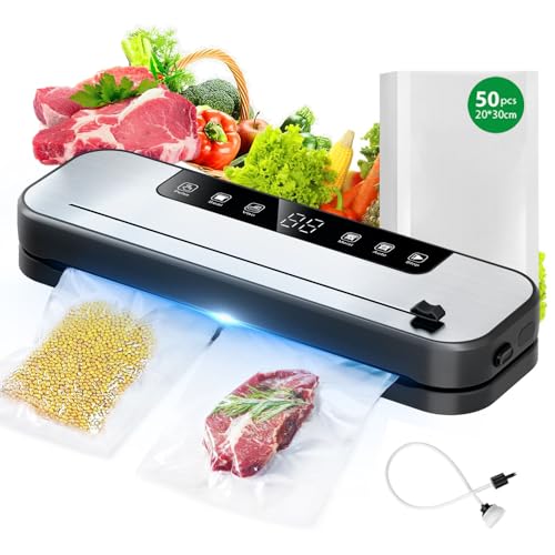 7 en 1 Machine Sous Vide Alimentaire, 75 kpa Avec Joint Plus Long de 30mm,Ppareil Sous Vide...
