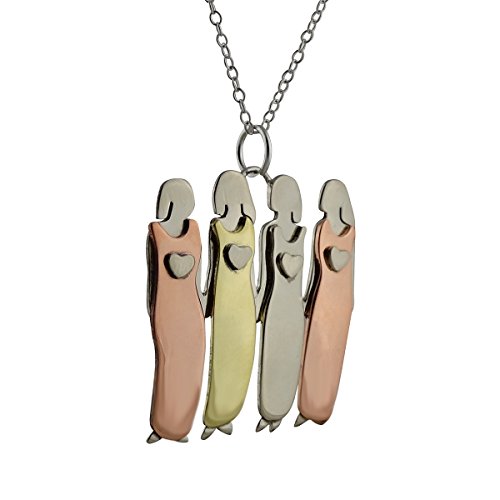 FashionJunkie4Life Mima & OLY Four Sisters Necklace - Sisterhood 4 Sisters or Girlfriends, 18