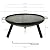 23 Inch Outdoor Fire Pit: Charcoal Grill Durable Wood Burning Fireplace Bowl with Grill Rack for Patio Garden, Backyard, Porch, Camping, BBQ, Picnic Bonfire