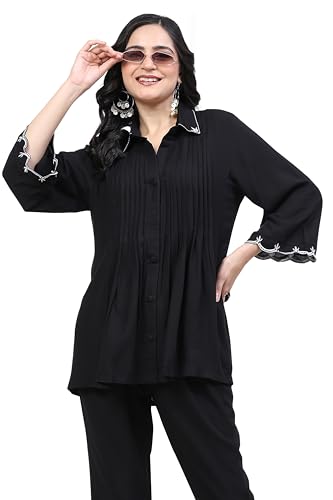 Image of TRENDMALLS Women's Cotton Rayon Co-Ords Set Kurta Pant for Women