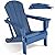 ONBRILL Folding Adirondack Chair, HDPE All Weather Fire Pit Chairs, Wooden Textured Plastic Adirondack Chairs, Easy Assembly, Heavy Durable Outdoor Chair for Lawn Garden Porch, Navy Blue