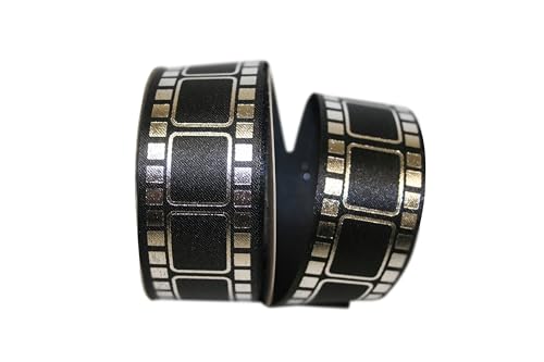 Reliant Ribbon Movie Film Ribbon, 1-3/8 Inch X 25 Yards, Black/silver