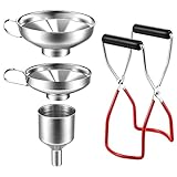 [ Kompatibel ] - Perfekt geeignet für herkömmliche Gewürzdosen, Duftflaschen und Weithals-Einmachgläsern. Durch die breite Stielöffnung können große Lebensmittel problemlos in die Weithals-Einmachgläser gefüllt werden.