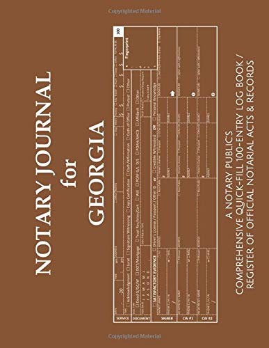 Buy NOTARY JOURNAL FOR GEORGIA A Notary Public s Comprehensive Quick buy-notary-journal-for-georgia-a-notary-public-s-comprehensive-quick