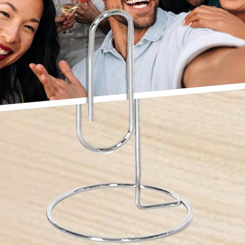 10x porte-photos de table en métal anti-chute avec structure robuste