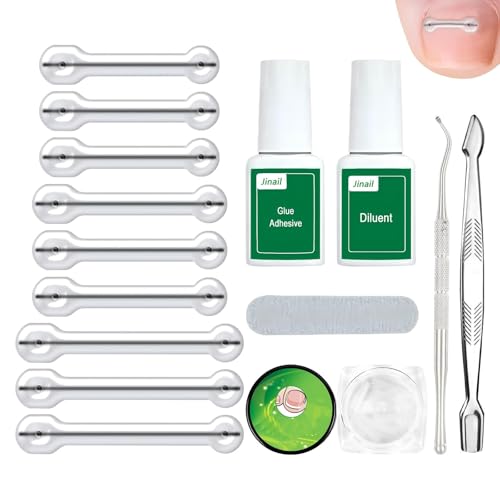 64 Pièce Pansement Ongle Incarné 3 Tailles, Kit Ongle Incarné Pieds Avec 1 Colle Adhésive 1 Décapant pour Colle 1 Lime à Ongle 50 Coussinets 1...
