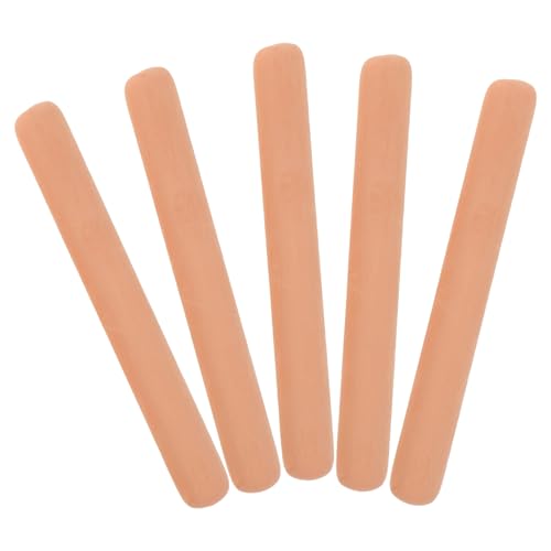 SHINEOFI 5 Suavizadores de Azúcar Moreno de Terracota Reutilizables para Contenedores de Alimentos, Varillas para Suavizar Azúcar en Barra, Accesorios para Cocina y Almacenamiento