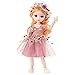 Sharplace Vestiti alla Moda 26 Cm 1/6 Bambola Bjd Capelli Lisci con Vestito E Scarpe Trucco 13 Bambole per Ragazza con Giunture Flessibili per Ragazza dai 3 Ann - Capelli biondi