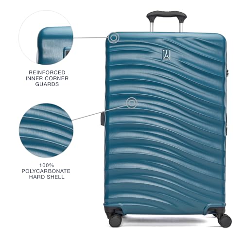 Image of Travelpro Maxlite Air V2 Hardside Expandable Checked Luggage, 8 Spinner Wheels, Lightweight Hard Shell Suitcase, TSA lock, Teal, Checked Large 28-Inch