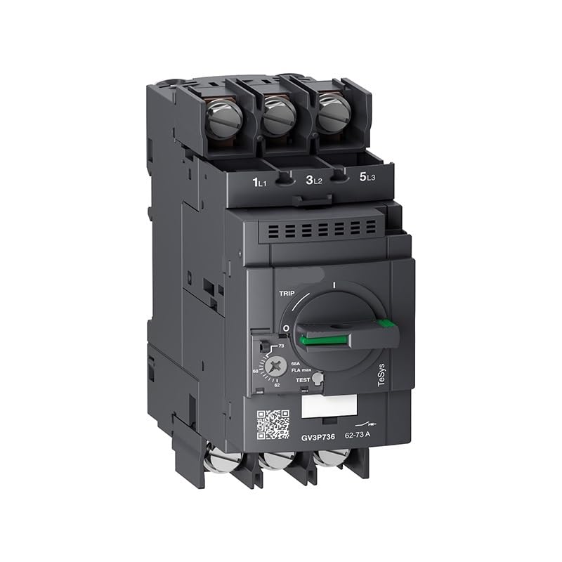 GV3 Motor Thermal Magnetic Circuit Breaker 62-73A, no Bottom Terminal, Thermal Magnetic Type GV3-P731丨GV3P731