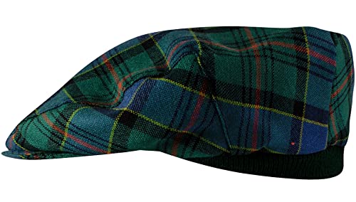 Casquette plate tartan Ogilvie en laine écossaise authentique