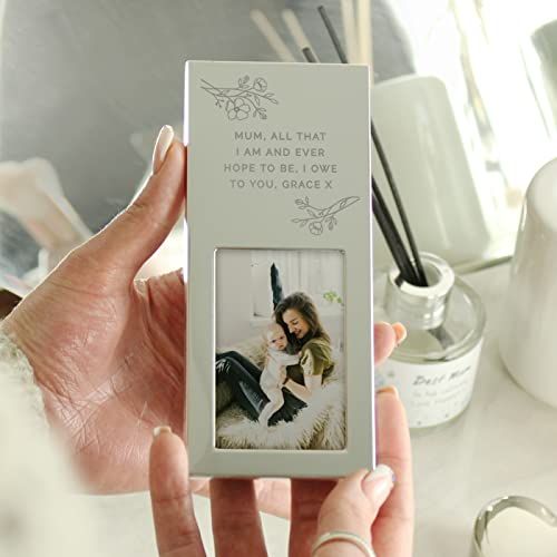 Custom Personalised Any Message 2x3 2 x 3 Silver Finish Photo Frame