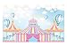 Funnytree 7x5ft Pink Circus Tents Theme Party Backdrop Carnival Carousel Photography Background Girl Princess Birthday Newborn Baby Shower Decorations Photo Booth Cake Table Banner
